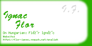 ignac flor business card